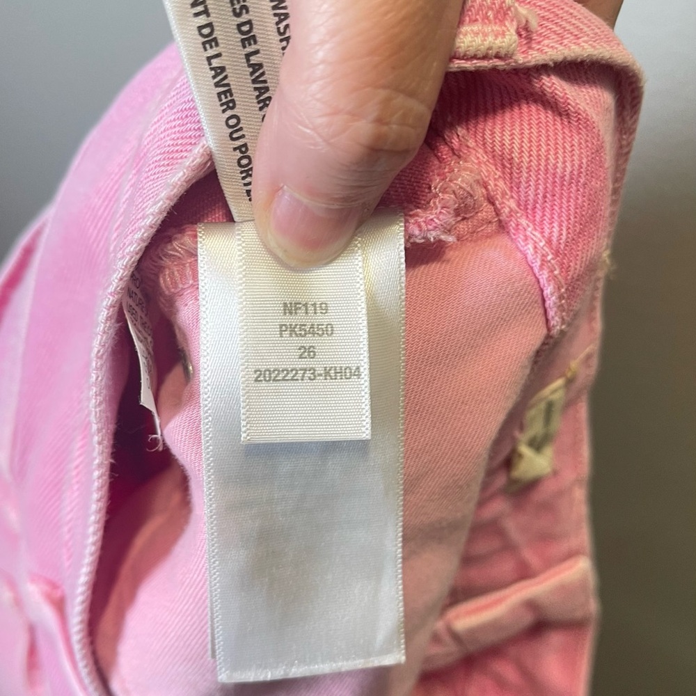 Madewell Baggy Straight Jeans Garment Dyed Edition Retro Pink Size 26 - Picture 6 of 6